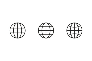 Go to web symbol icon. Globe icon vector - obrazy, fototapety, plakaty