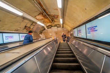 Underground station in London, England