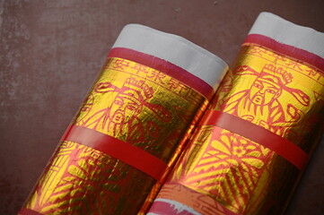 Hell (spirit or ghost) money, is a form of joss paper used in Chinese ancestral worship n religious rituals. Believed to provide financial resources and comforts to deceased ancestors in the afterlife