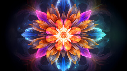 Fototapeta na wymiar Mandala, the mysterious and charming beauty of flowers
