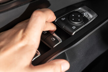Lower car window buttons