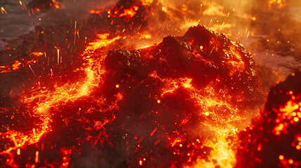 Wildfire Nights: An Intense Fire Burning in the Darkness, A Powerful Display of Natures Fury and Beauty