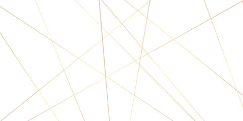 Random golden chaotic lines abstract geometric pattern. vector textrue 3d illustration. geometric design created using light gold digital net web line tecnology. white color in backdrop.