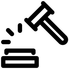 auction vector outline icon