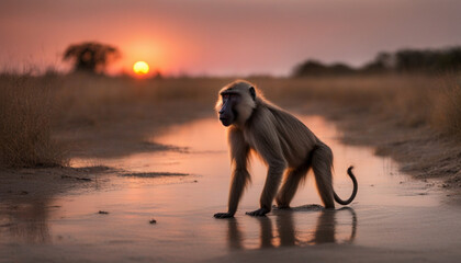 Photo of a monkey, wild photography