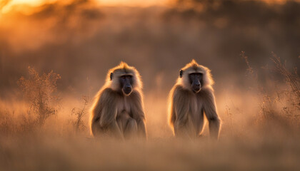 Photo of a monkeys, wild photography