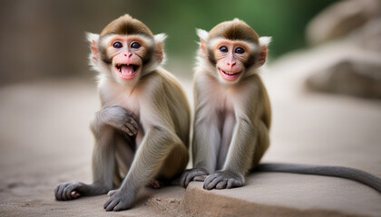 Photo baby monkeys, wild photography
