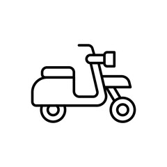 Scooter outline icons, minimalist vector illustration ,simple transparent graphic element .Isolated on white background