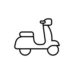 Scooter outline icons, minimalist vector illustration ,simple transparent graphic element .Isolated on white background