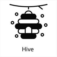 Hive  Icon vector, Such Line sign as autumn, Submission of autumn icons. Vector Computer Isolated Pictograms for Web on White Background Editable Stroke stock illustration