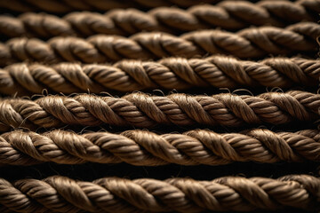 Fototapeta premium Macro close up of rope texture background