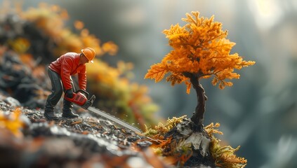 autumn leaves in the forest