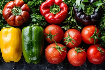 fresh vegetables in the market