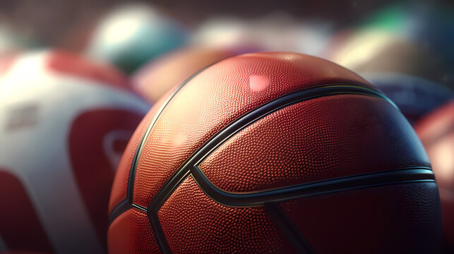 Basketball in the background, perfect for sports banners and graphics