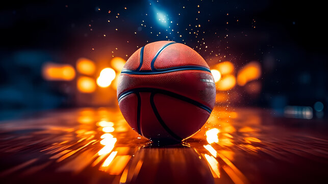 Basketball in the background, perfect for sports banners and graphics