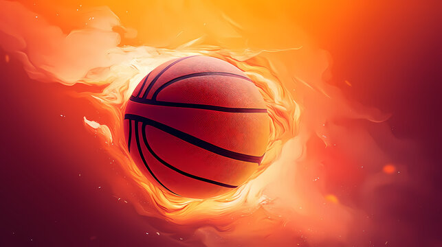 Basketball in the background, perfect for sports banners and graphics