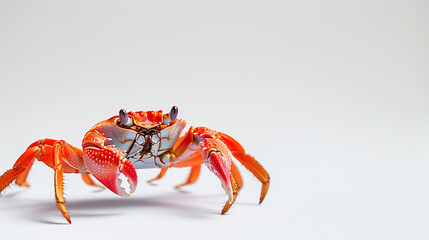 Atlantic Deep Sea Red crab white background