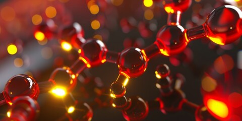 The Molecular Structure And Composition Of A Gasoline Molecule In Closeup View