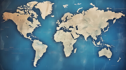 Fototapeta na wymiar glowing world map