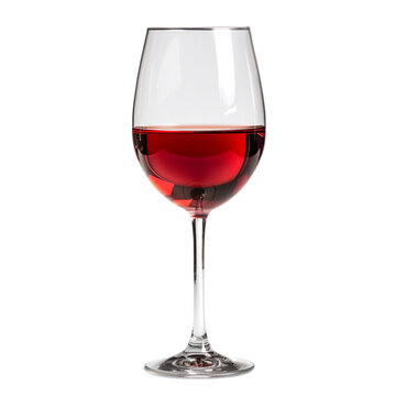 a glass of wine isolated on a white background with clipping path.