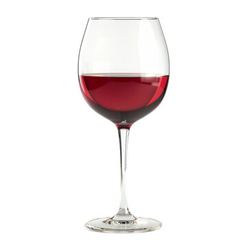 a glass of wine isolated on a white background with clipping path.