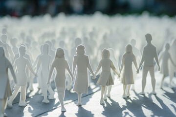 group of paper people