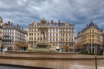 Fototapeta na wymiar Place des Jacobins, Lyon, France