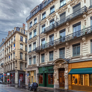 Fototapeta Street in Lyon, France