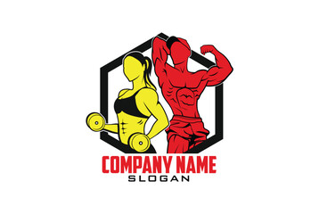 Logo gym - Male and female fitness logo design
