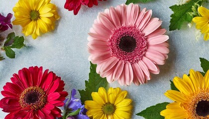 floral background of bright summer flowers on transparent background with possibility to change background color background for bookmark design or cell phone wallpaper