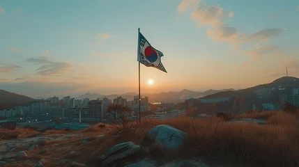 Fotobehang Greeting Card and Banner Design for South Korea Independence Movement Day Background © AliaWindi