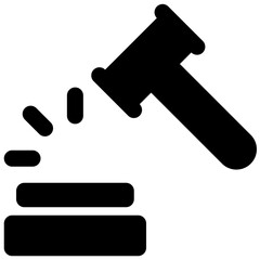 auction vector glyph icon