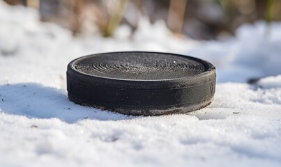 The Lone Hockey Puck Braving the Snowy Wilderness