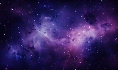 Fototapeta na wymiar Cosmic Dreams: A Celestial Canvas of Purple and Blue Sparkling Stars