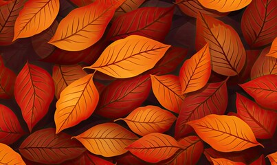 Fototapeta premium A Vibrant Autumn Canopy With a Multitude of Red and Yellow Leaves
