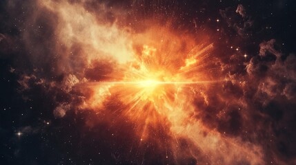 Fototapeta na wymiar Explosion of a large star in the galaxy