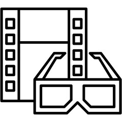 3D Cinema Icon