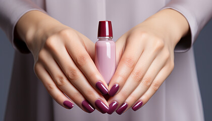Women elegance in fashion manicure, nail polish, beauty treatment, glamour generated by AI - 737205479