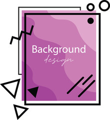 Frame design in pink wave style. Vector illustration