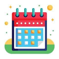 Calendar cute object vector EPS
