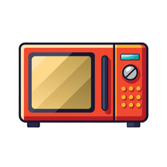 Microwave Oven cute object vector EPS