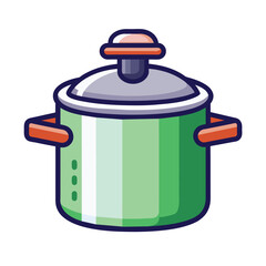 Pressure Cooker cute object vector EPS