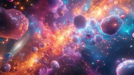 Multiverse convergence within a singularity framed by interstellar nebulae and quantum vibrations
