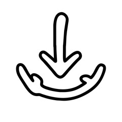 Obraz premium Download arow, download icon, download button, downloading, download vector.