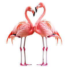 flamingo isolated on a white background with clipping path.