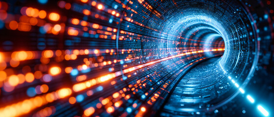 Velocity in blue, a dynamic abstraction of speed and technology, capturing the essence of digital connectivity