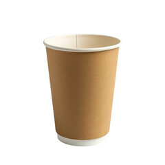 paper cup isolated on a white background with clipping path.