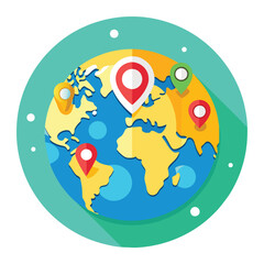 Map cute school vector EPS