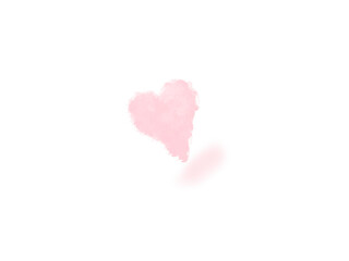 Pastel pink heart shape cloud