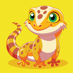 Gecko cute pet vector EPS
